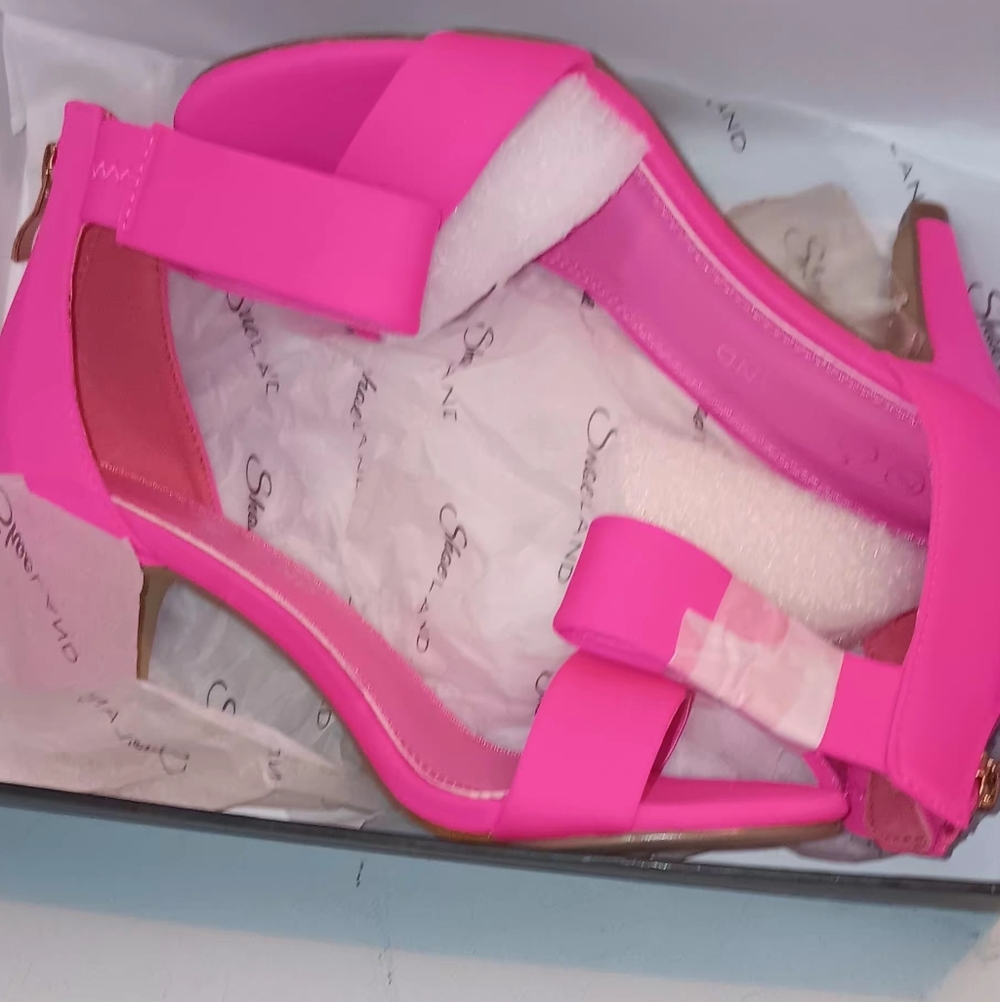 Herstyle Vibrant Pink Strappy Heels